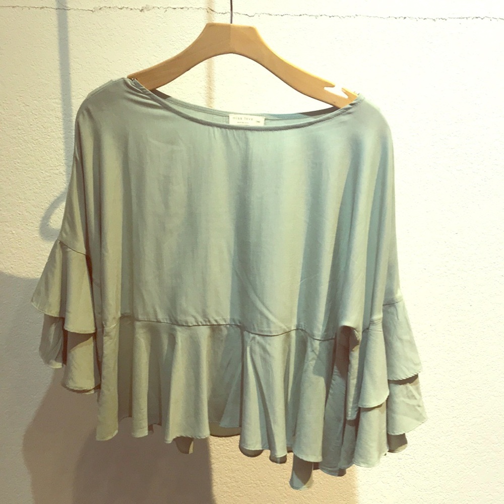 Green layered shirt